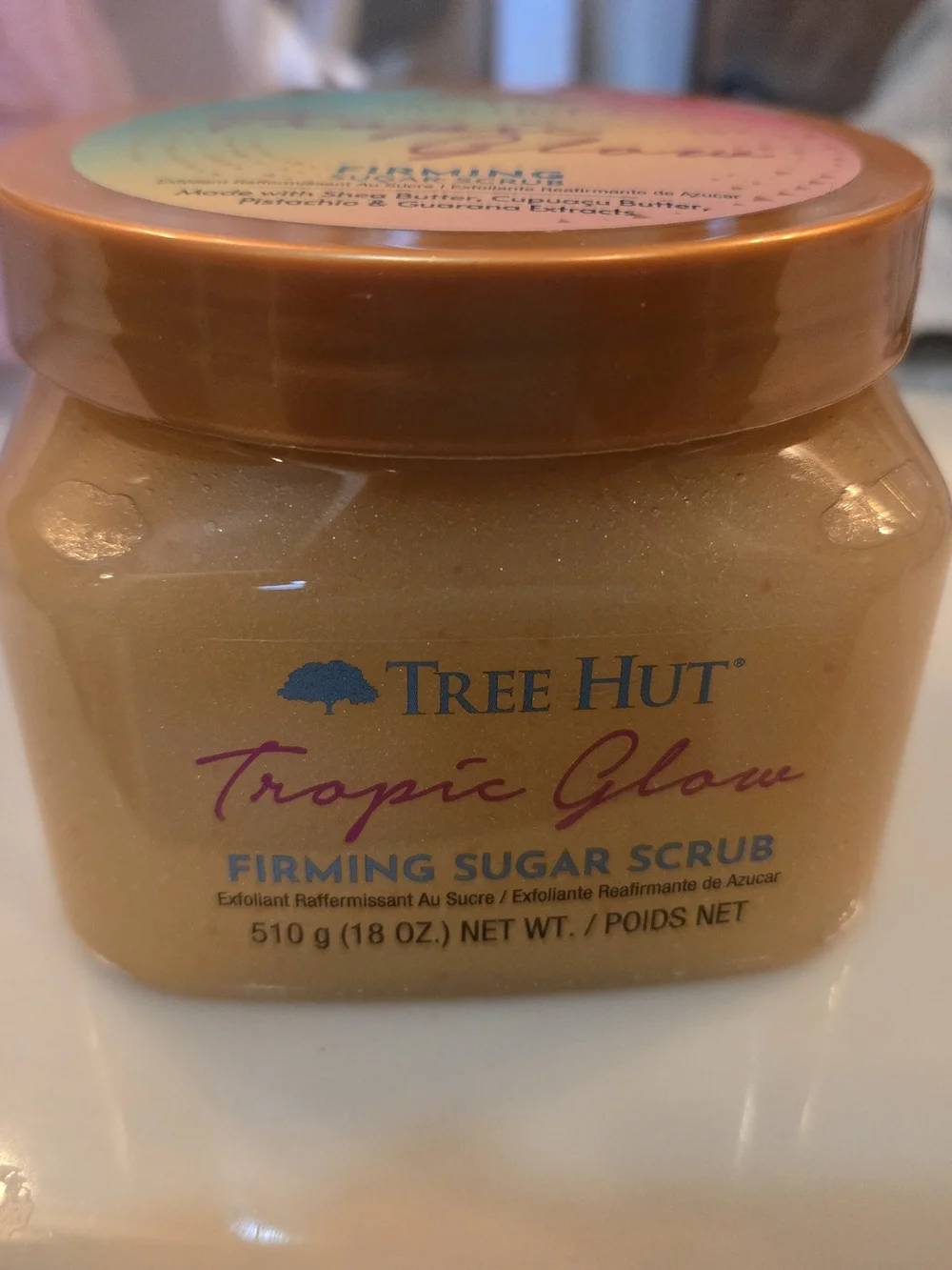 Tree Hut Tropic Glow Firming Sugar Scrub And 4 Pack Bath Sponges